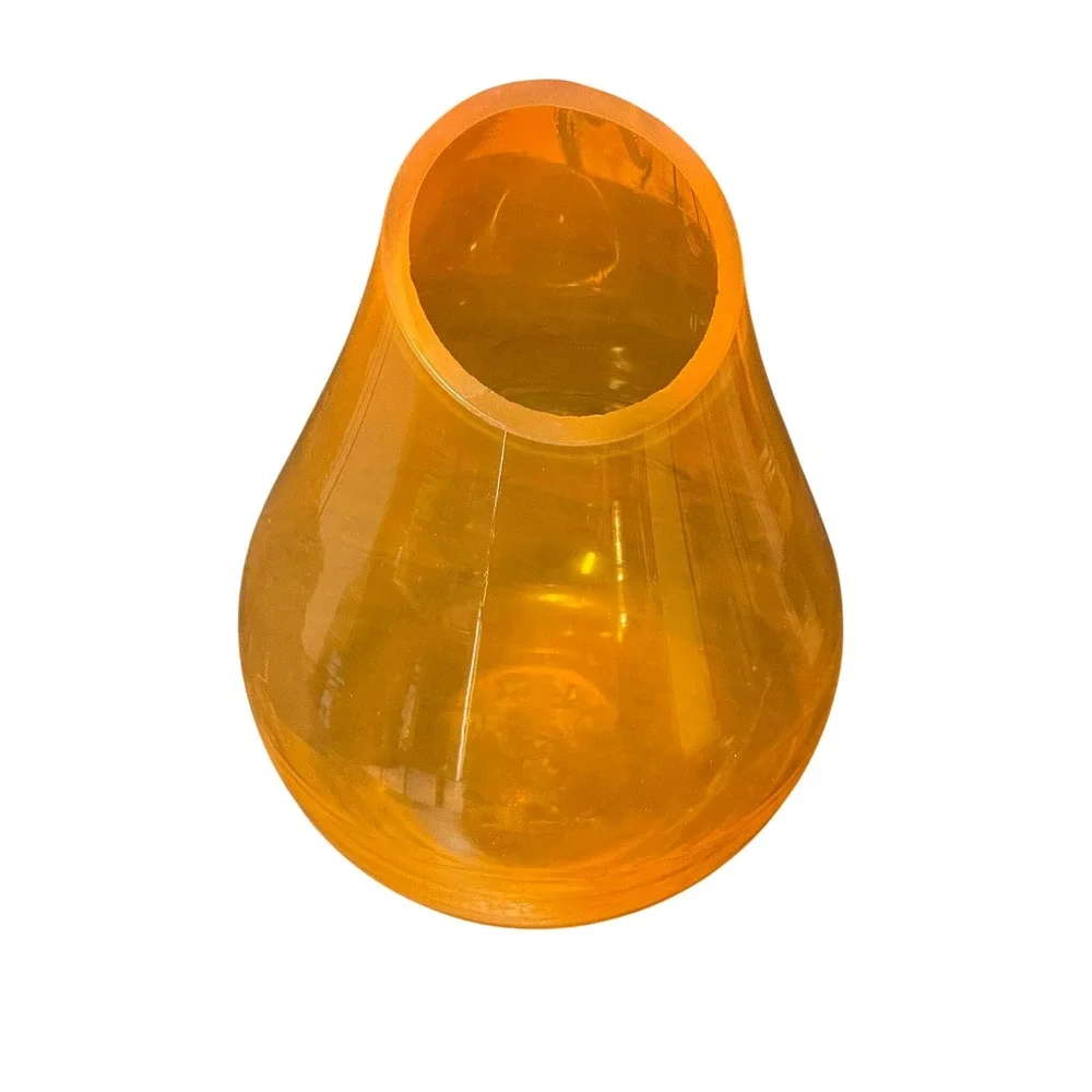 Orange Glass Vase Teardrop Shape Modern Art‎ Decor Accent Tabletop